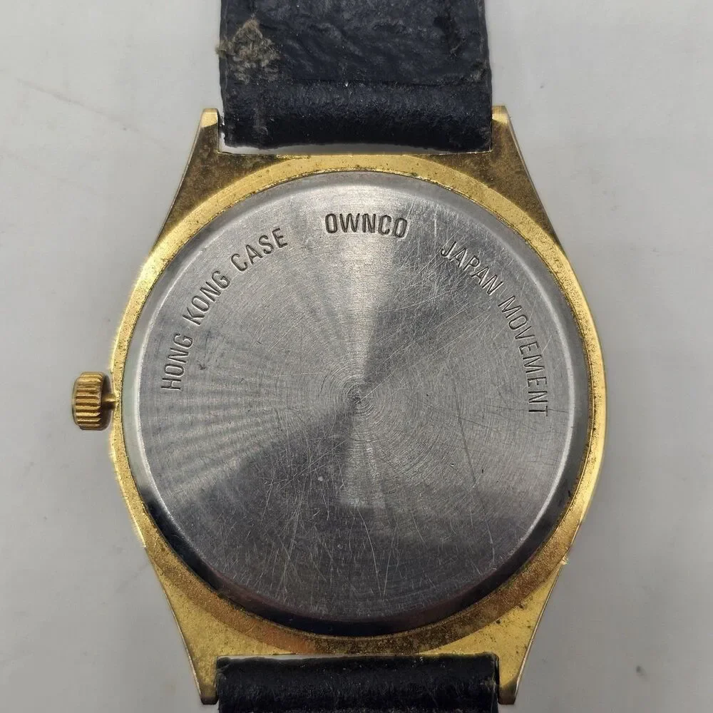 Vintage Boeing Airplane Watch On Genuine Leather Band New Battery Runs Great